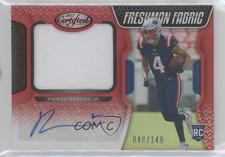 2022 Certified Freshman Fabric Signatures Mirror Red Pierre Strong Jr Auto 0g70