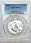 1949 Franklin Half Dollar PCGS MS64 98% FBL Frosty White New Holder Z400A