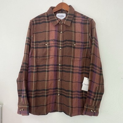 CORRIDOR ACID PLAID TOTEM SHIRT Mens Small New With Tags