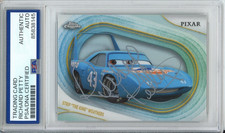 2025 TOPPS CHROME DISNEY CARS SIGNED REFRACTOR KING RICHARD PETTY PSA DNA AUTO