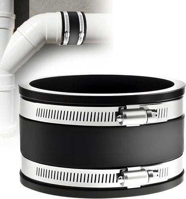 Flexible Gummimuffe 100 mm Gummikupplung mit Edelstahlschellen Geräuschmindernde