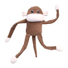 ZippyPaws Spencer Crinkle Monkey Plush Dog Toy Squeaker Large Medium Dogs