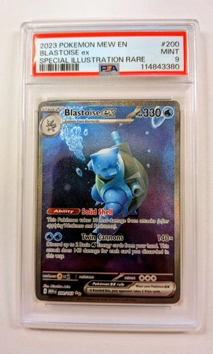 2023 POKEMON MEW EN-151 SPECIAL ILLUSTRATION RARE #200 BLASTOISE EX PSA 9