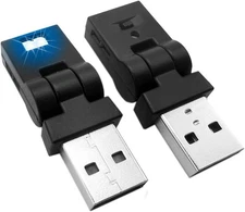 2PCS Mini USB LED Car Light, 5V Adjustable Brightness 8 Colors RGB Dynamic Vehic