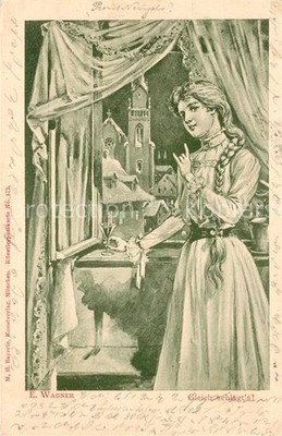 Artist card E. Wagner Gleich beats Mrs. New Year 