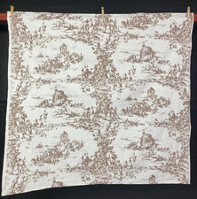Vintage French Beautiful Toile de Jouy Printed Wall Hanging Curtain 122x116 cm