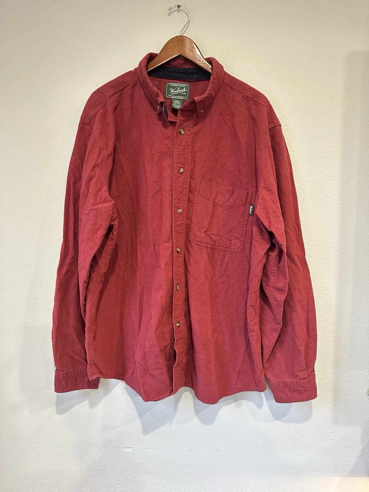 Vintage Woolrich Heavy Flannel Outdoor Shirt Mens XL Red Long Sleeve Cotton
Opens in a new window or