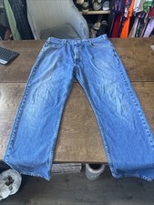 Vintage Levis 505 Jeans Mens 38x30 Blue Regular Fit Straight Leg USA Made Denim
