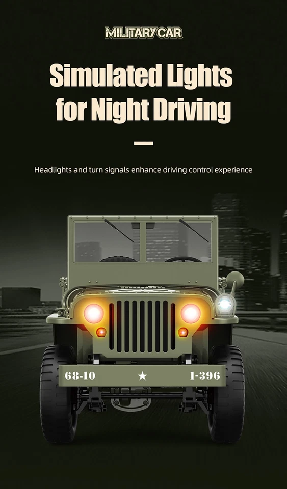 C8815 RC Car Jeep 2.4GHZ 4WD 50M Für Sandige Gebiete Hänge Grasland Gepflasterte - Bild 4 von 4