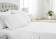 4 Piece Queen Bed Sheet Set - Luxury Linens 1800 Brushed Microfiber - Extra Soft