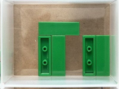 LEGO Parts - Green Tile 1 x 3 - No 63864 - QTY 5