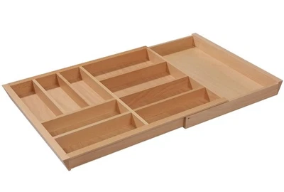 HANSMEIER GMBH Juego de cubiertos cajón de madera 80-100 cm cajón extensible