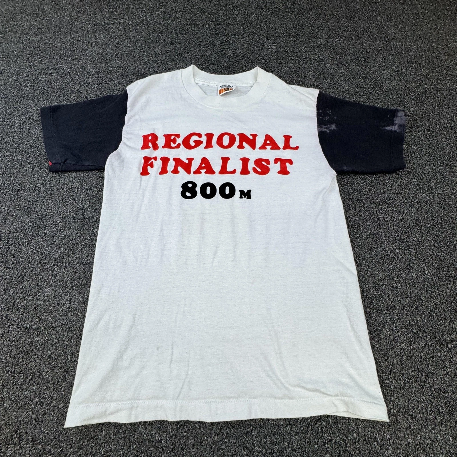 Vtg Sunbelt Regional Finalist 800m Shirt Mens Medium White Track & Field Running