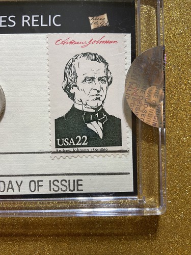 1/1 PRESIDENTIAL CACHET STAMP RARE 90% SILVER DIME FIRST DAY POSTCARD RELIC BAR - Picture 5 of 8