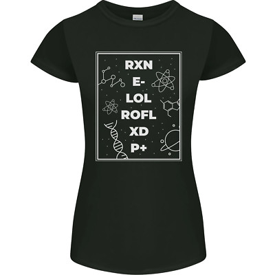 Lustig Wissenschaft Rxn E Lol Rofl Xd P + Geek Damen Petite Schnitt Maglietta