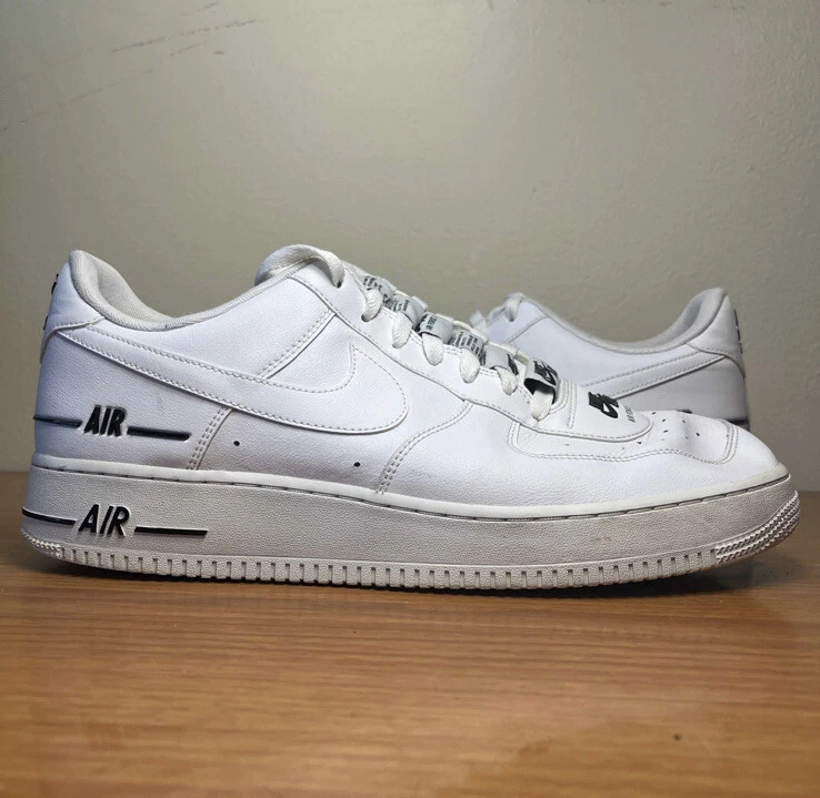 Nike Air Force 1 ‘07 LV8 3 Double Air White Black Size 11.5 Sneakers CJ1379-100