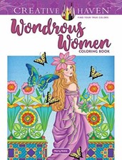 Creative Haven Wondrous Women Coloring Book (Adult Coloring).by Noble New**