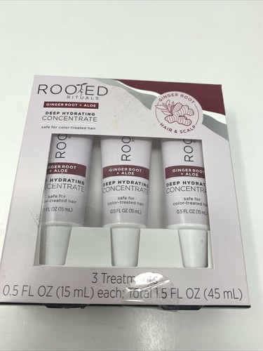 Rooted Rituals Model Rooted Rituals Hydrating Concentrate Ginger Root Aloe Treatment 3 .5 oz ...