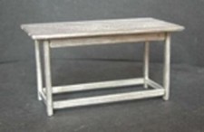 Dolls House 1:24 Scale Workench Table KIt White Metal Kitchen Shed Furniture