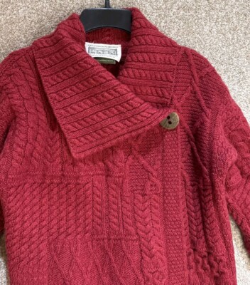 F48【ARAN SWEATER MARKET】カーデガン【XXXL】 Full Zip Aran Cardigan with Patches | Aran Sweater Market