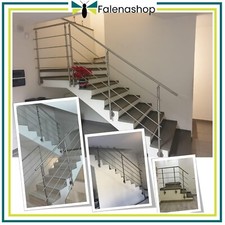 Corrimano In Acciaio Inox 140cm - Ringhiera Per Scale Interni/Esterni Con Supporto A Parete - Foto 10