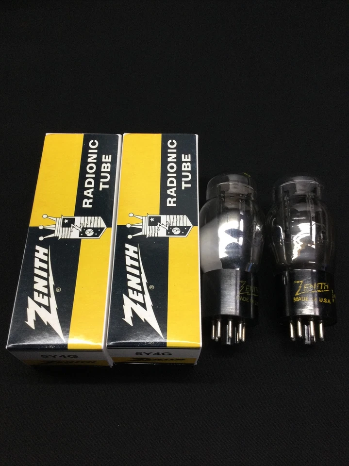 Par de TUBOS de vacío rectificadores RADIO ZENITH (Sylvania) 5Y4G probados S.8583 Foto 2 de 3