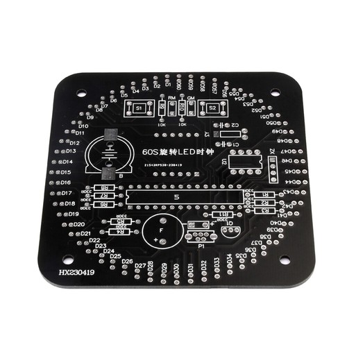 Zum Selbermachen rotierende LED elektronische Digitaluhr Kit Lernbrett DC5V DS1302 + Hülle - Bild 25 von 29