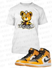 Bear The One Tee Shirt To Match Jordan 1 Mid Yellow Big & Tall  Small Unisex