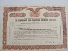 Cleveland and Sandusky Brewing Company Stock Certificate. Ohio. 1900s — photo 1