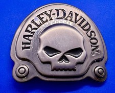 Harley Davidson Motorcycle Skull Silver Tone 2007 HD Belt Buckle