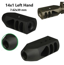 Tanker 14x1 Left Hand Thread Competition Muzzle Brake Low Concussion Compensator