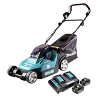 Makita Dlm 382 CT2 RasenmäHer 36 V 38 Cm 40 L + 2X Akku 5,0 Ah + Doppellader