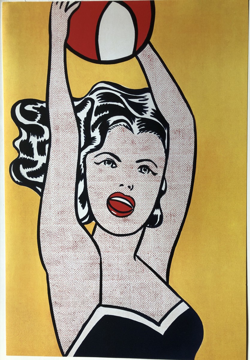 アート・デザイン・音楽 LICHTENSTEIN DRAWINGS & PRINTS Roy Lichtenstein 1961 Girl With A Ball M.O.M.A. NYC Pop Art