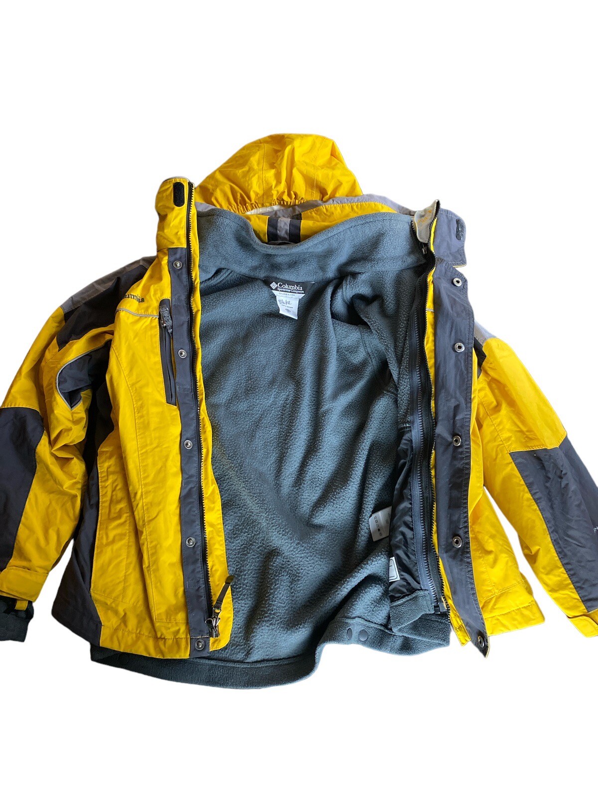 Columbia Youth Boys Bugaboo Yellow/Black Omni-Tech Interchange Jacket Size 14/16 image 10