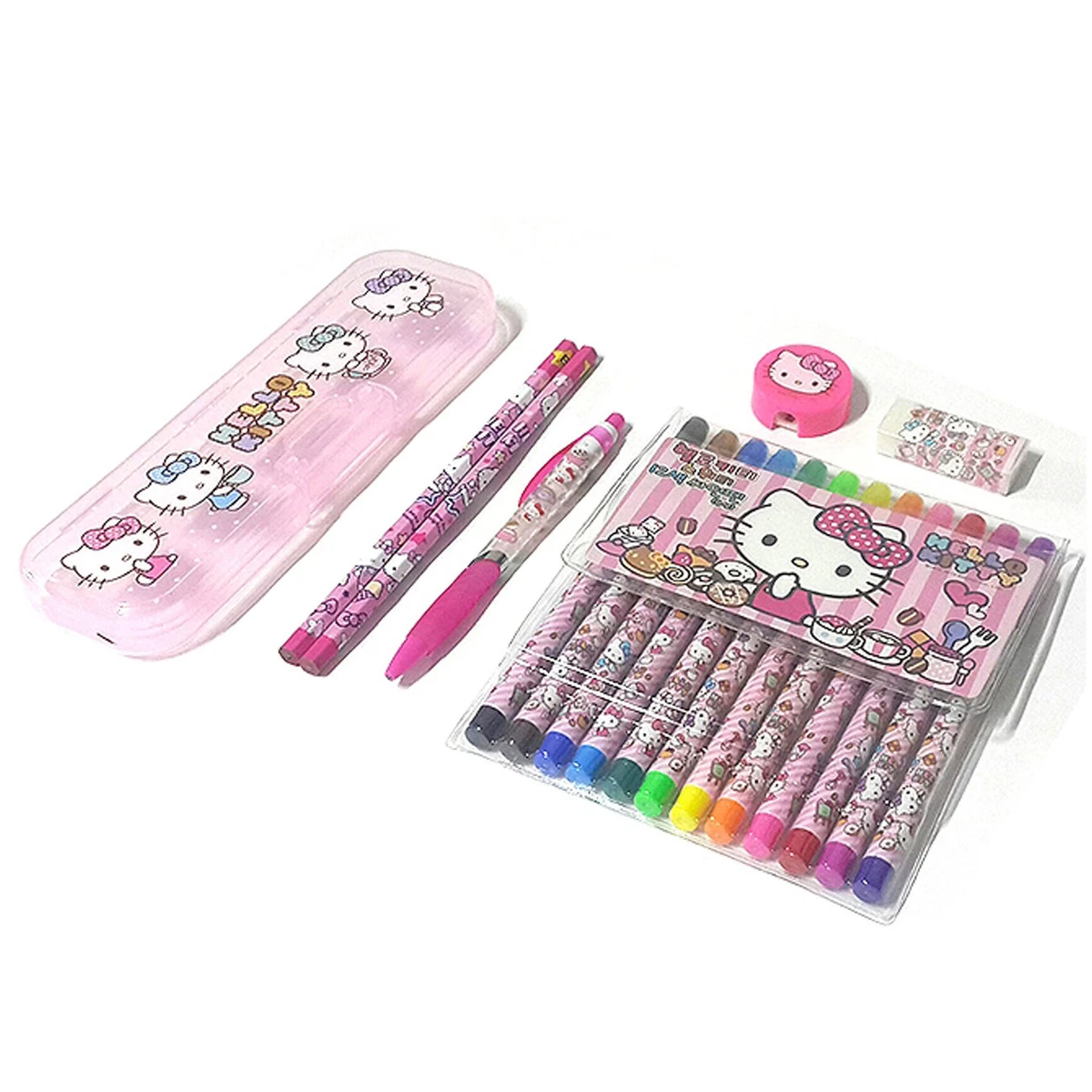 Hello Kitty Stationery Set Writing Supplies Pencil Eraser Mechanical pencil