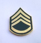 US ARMY RANK E6 STAFF SERGEANT (GREEN) (1") Military Hat Pin 14427 HO — photo 1