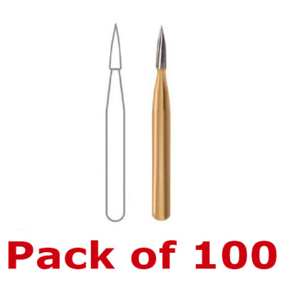 100 PACK OF MIDWEST Type FG 7901 12 Blade Needle Shaped Trim&Finish Carbide Burs