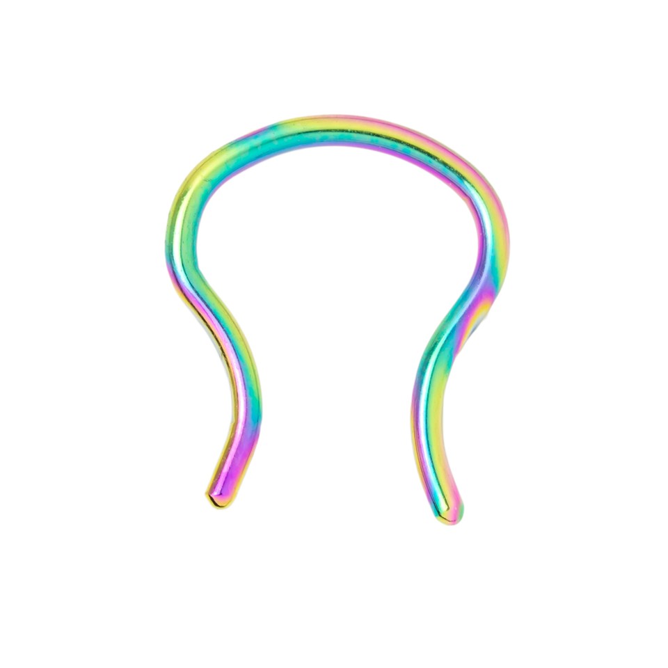 16G Septum Nose Rings Titanium Plated Surgical Steel Septum Piercings Retainer