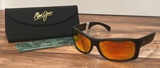 NEW Maui Jim RXABLE RM 848-04 Hawaii Lava Matte Black Sunglasses W/ Red Interior