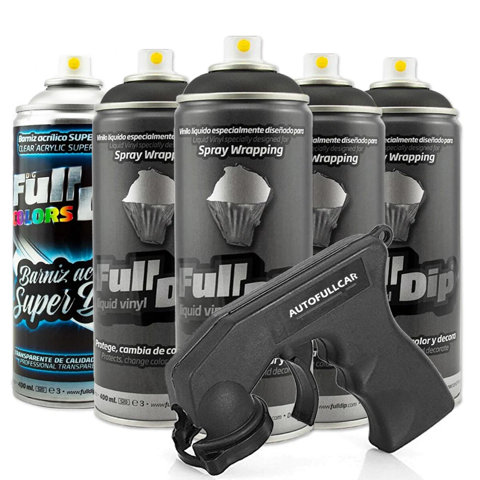 PACK LLANTAS FULL DIP NEGRO BRILLO SPRAY REGALO ADAPTADOR | ENVÍO GRATIS 24H