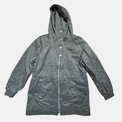 Levi's Mens Full Zip Windbreaker Jacket M Parka Hooded Lightweight Nylon Blend