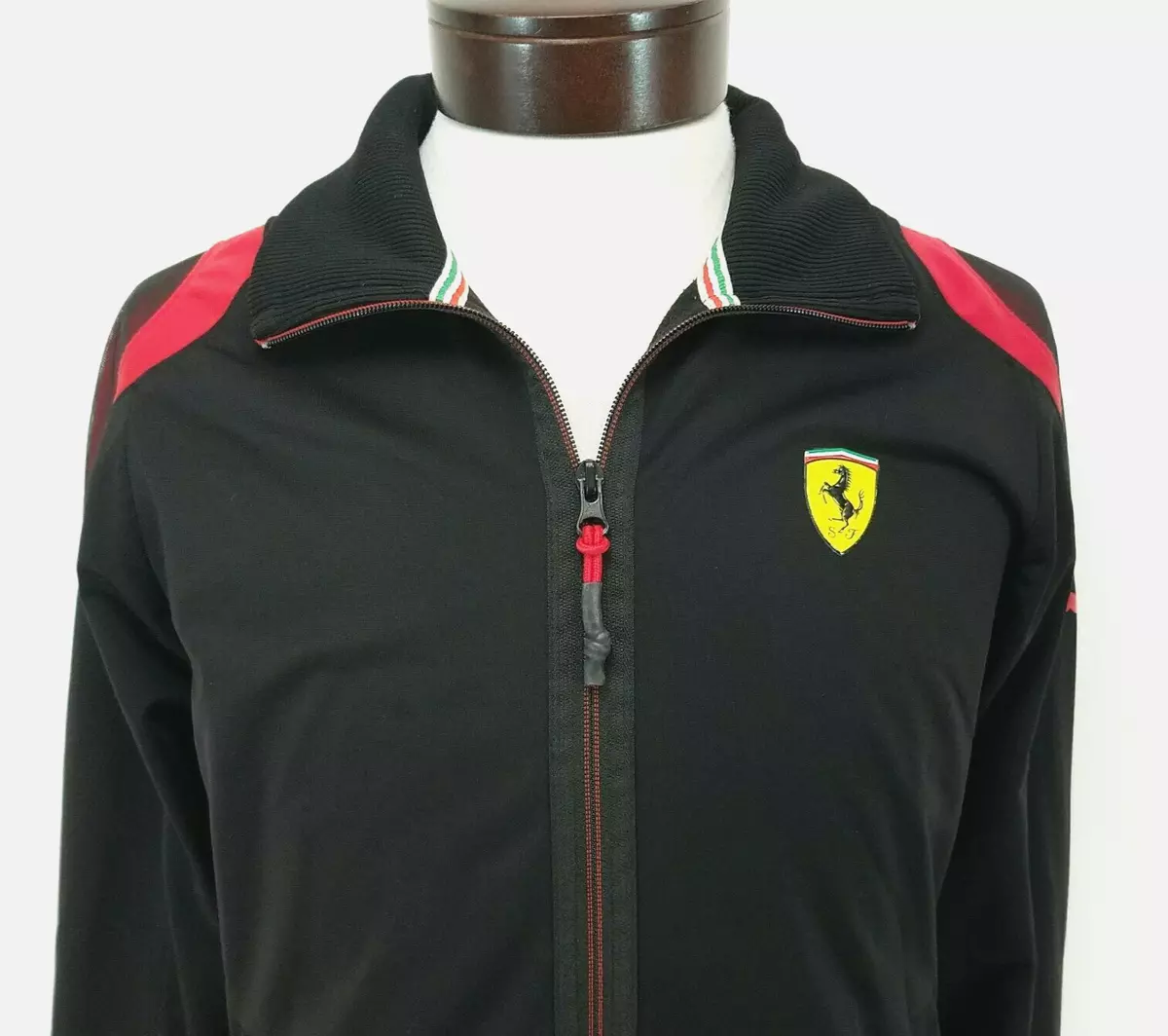 NEW MEN'S PUMA FERRARI SF HOODED SWEAT JACKET & JOG PANTS TRACKSUITS 2PCS  BLACK