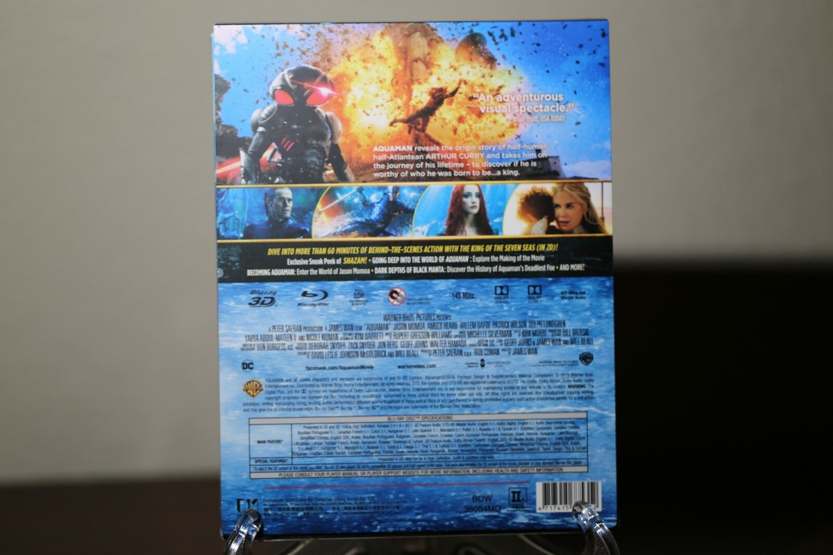 Aquaman Manta Lab Double Lenti SteelBook | 3D + 2D Blu-ray | Brand