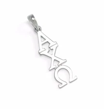 Alpha Chi Omega Classic Sorority sterling silver lavaliere pendant, NEW!***