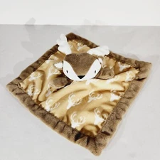 Levtex Deer Baby Security Blanket Lovey Brown White 11in 2018 Antlers Soft Toy