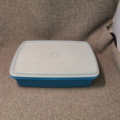 VINTAGE Tuppercraft Tupperware Blue Stow N Go 3pc Container Craft Storage 767-14