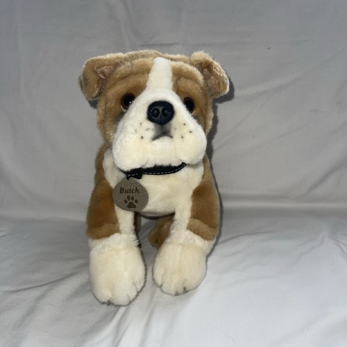 Keel Toys Butch English British Bulldog Dog Puppy VTG realistic plush toy gift