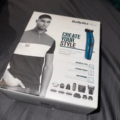 BaByliss Japanese Steel Multi Trimmer Hair Wet & Dry 7861U Men Waterproof Blue