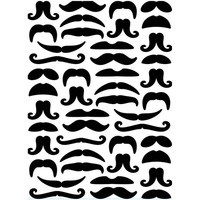 PräGefolder Embossing Folder - Vaessen Creative - Mustaches SchnurrbäRte