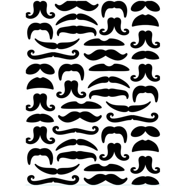 PräGefolder Embossing Folder - Vaessen Creative - Mustaches SchnurrbäRte-image